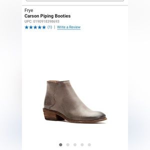 Frye Carson Leather Piping Booties
